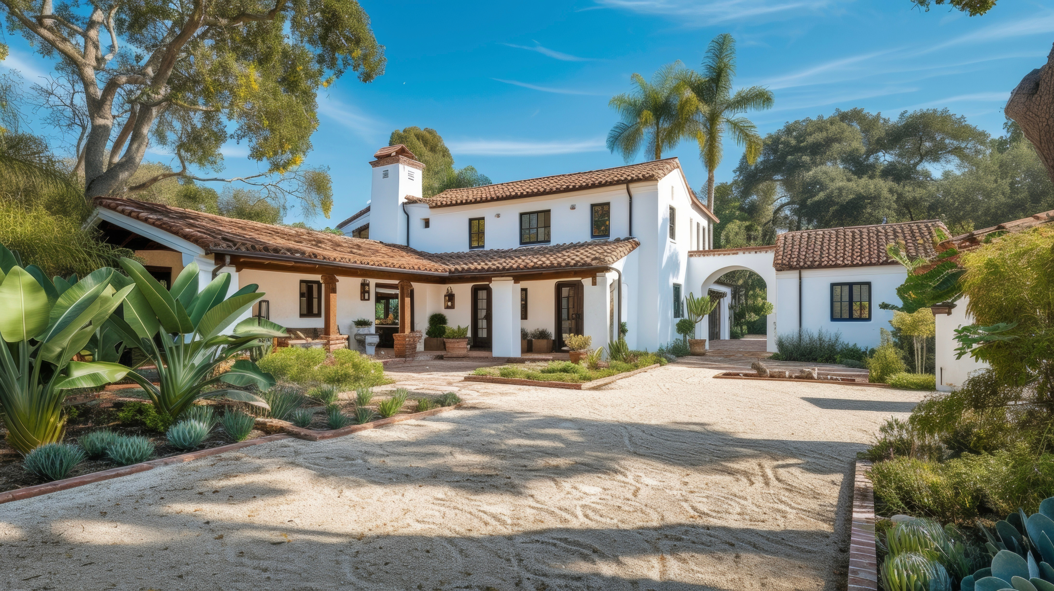 exterior of spanish style house